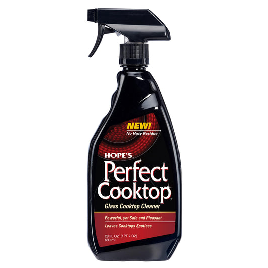 HOPE'S Perfect Cooktop Spray, Glass Ceramic Stovetop Cleaner, No Hazy Residue, Leaves Electric Stove Top Ranges Spotless, Clean Grease and Oil with Ease, Fragrance Free, 23 Fl Oz, Pack of 1